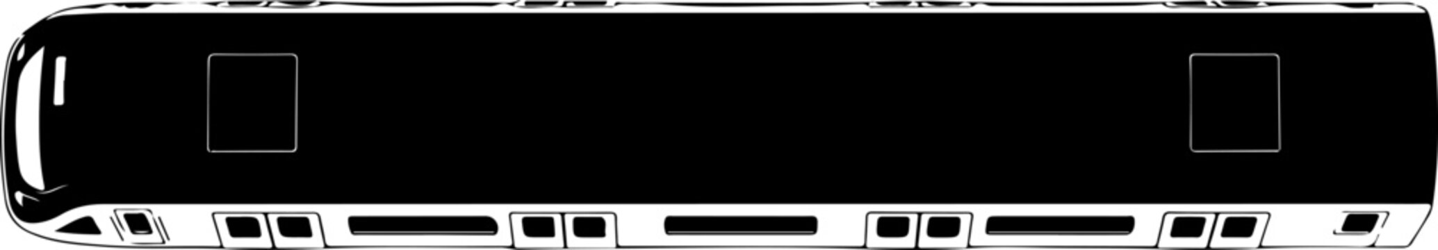 Laptop computer side view, modern sleek design, black and silver colors, vector illustration