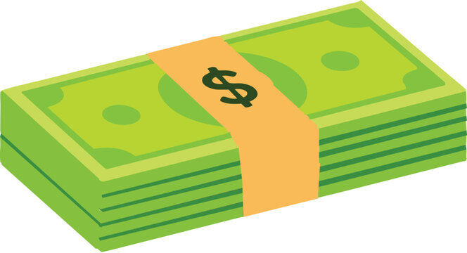 EPS vector of usa dollal bank notes bundle green illustration business and finance concepts 