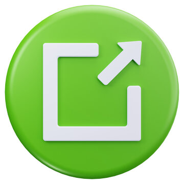 External Link Redirect Arrow 3D Illustrations