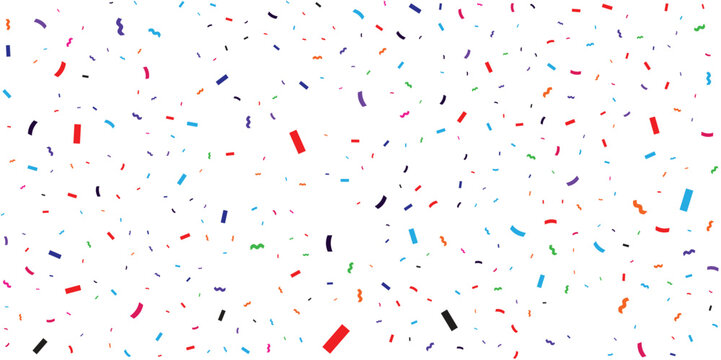 Colorful falling sprinkles cartoon vector isolated on transparent background. Vector illustration