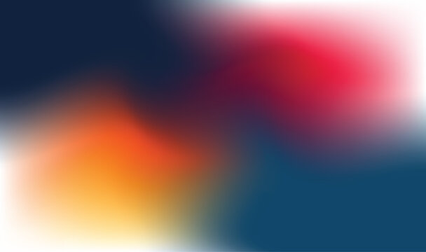 Warm Red Orange Yellow to Deep Blue Gradient Background, Smooth Blurred Abstract Ombre Texture, Vibrant Colorful Backdrop 