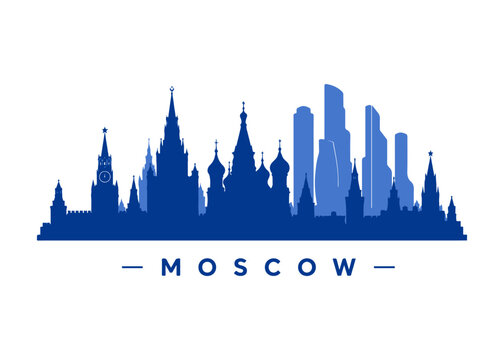 Moscow city skyline color
City skyline on a white background vector