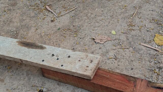 Completed carpentry work showing professional wood joint assembly with