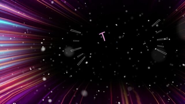 Colorful thank you message with vibrant background and dynamic light streaks