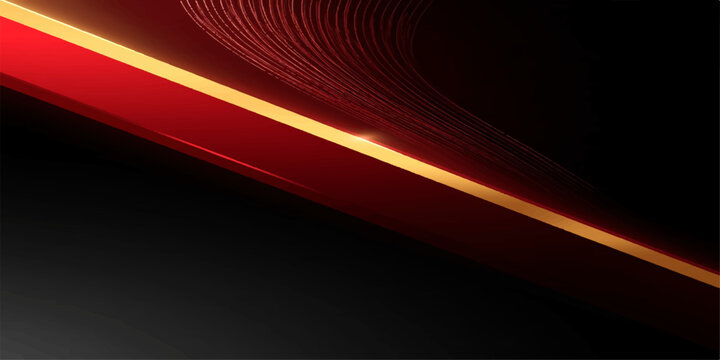 Luxury dark charcoal background with a bottom-left to top-right diagonal metallic gold line and red panel