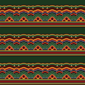 Korean traditional pattern design vector.