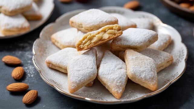 Makroud el louse Algerian almond cookies
