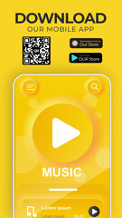 Download Mobile App with QR. Stories Promo.