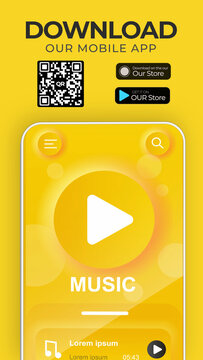 Download Mobile App with QR. Stories Promo.