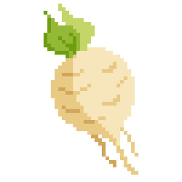 Tuber Pixel Art Jicama - Pixel Art Sample