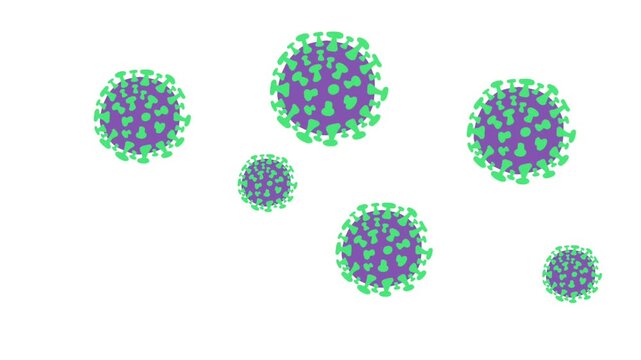 Hanta virus pathogen cells illustration on white background