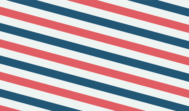 Classic barber pole stripes seamless pattern vector illustration for backgrounds.