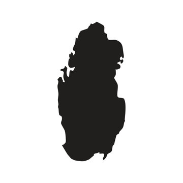 qatar map silhoutette Suitable for posters and web icons
