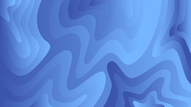 Abstract Blue Wavy Gradient Background