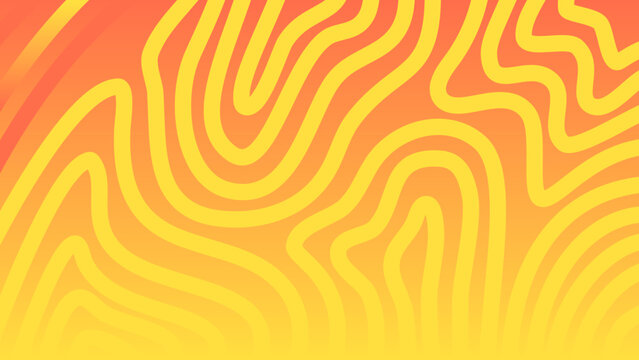 Yellow Stripes Waves Pattern Background