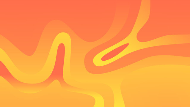 Orange Gradient Waves Pattern Abstract Background