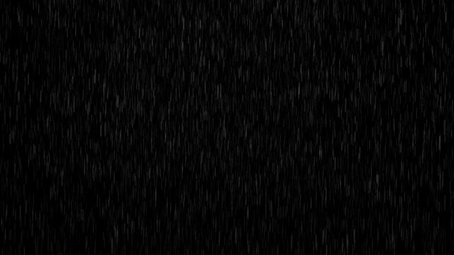 looping rain effect overlay on black background.