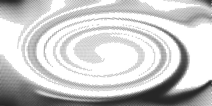 Abstract halftone gray dots gradient on white background, Curved twisted slanting design or waved lines pattern, Templates for business cards, brochures