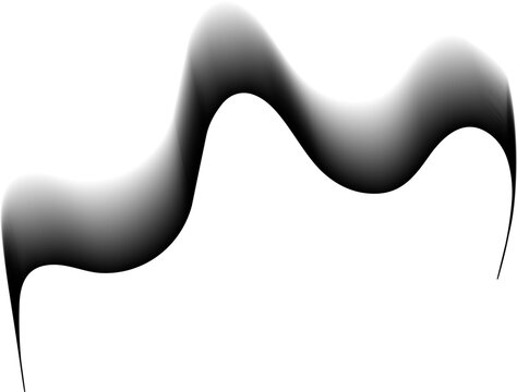 Border cutout with small multiple wave contours and curved silhouette.