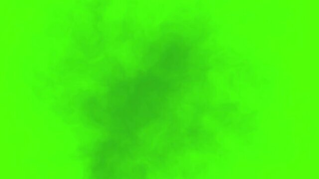 Green Smoke Cloud: A swirling cloud of vibrant green smoke against a solid green background, suggesting mystery, magic, or the release of energy.