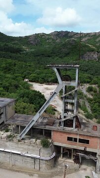 4K Drone Footage Of Montevecchio Mining Complex In Sardinia