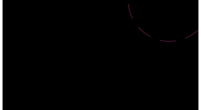 Abstract loading circle animation with rotating colorful dashed lines animation