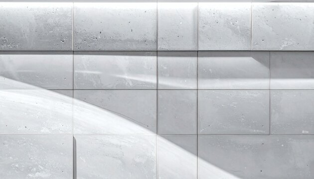 Modern concrete wall with sunlight and geometric shadows architectural background