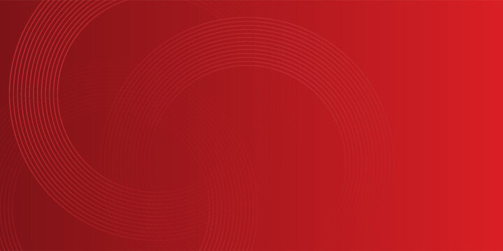 Red Abstract Circular Loop Background With Gradient Lines for Modern Design and Elegant Minimal Texture