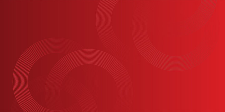 Red Abstract Circular Loop Background With Gradient Lines for Modern Design and Elegant Minimal Texture