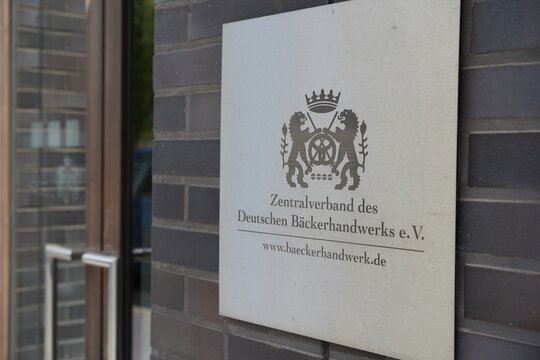 Schild des Zentralverbandes des Deutschen B&auml;ckerhandwerks e.V. am Gesch&auml;ftssitz in Berlin am 20.05.2026