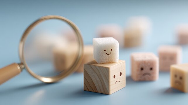 Blocks of Sugar Under Magnification