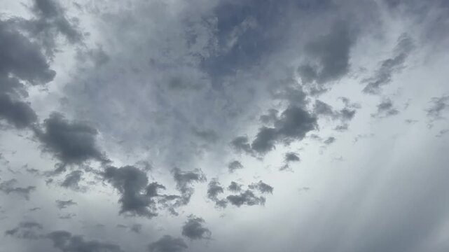 Dark moody clouds in the sky timelapse.