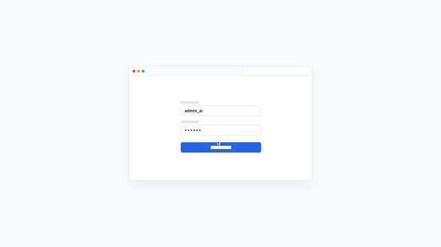 Minimalist Admin Login Window