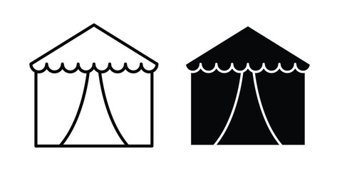 Circus tent icon simple vector set © basit