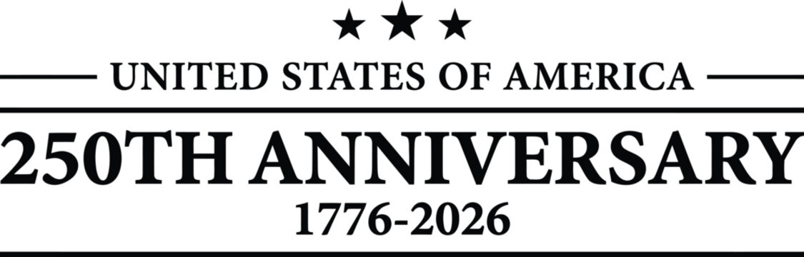 United states of america 250th anniversary logo