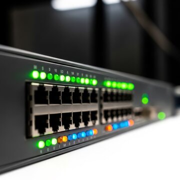 Illuminated ports on network device