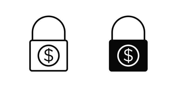 Fixed price icon simple vector set