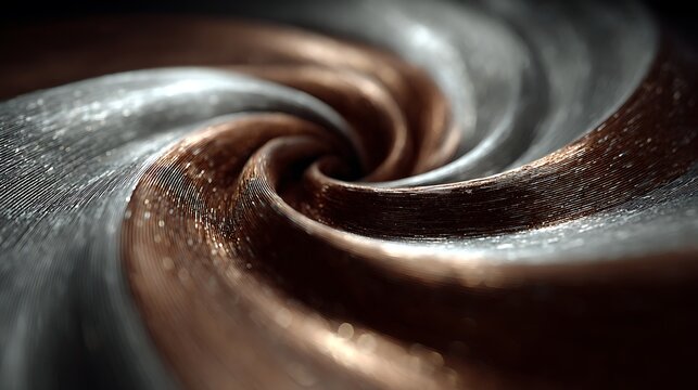 Metallic swirl vortex pattern modern abstract art illustrator