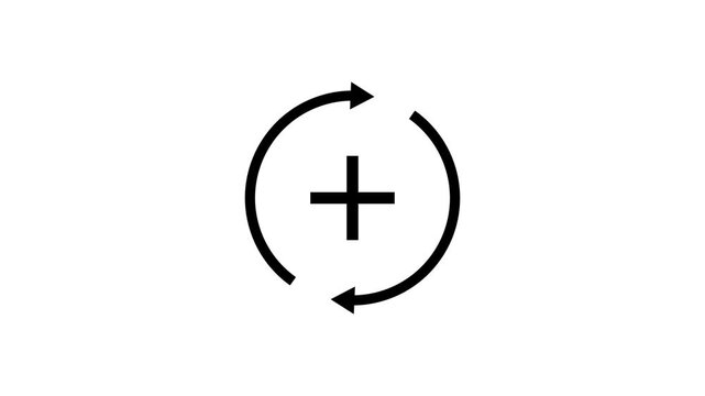 Replace media icon.Sync icon. reverse arrow exchange linear sign for graphic design, logo, web site, social media, mobile apps.