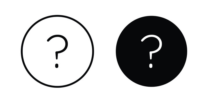 Interrogation icon simple vector set