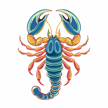 Stylized Illustration of a Scorpion