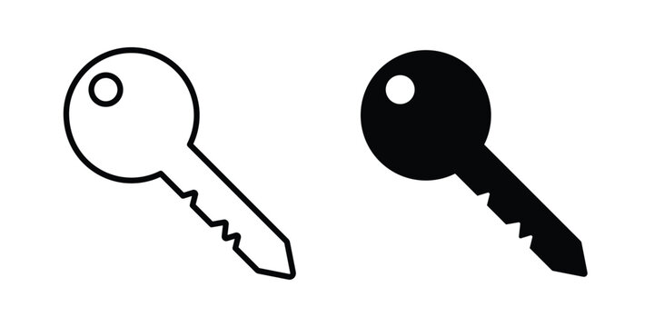 key icon simple vector set