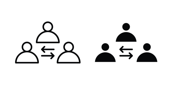 Mediator icon simple vector set