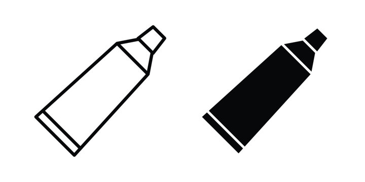 Toothpaste tube icon simple vector set