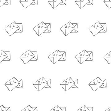 mail icon pattern. mail icon seamless pattern. doodle mail icon seamless pattern background