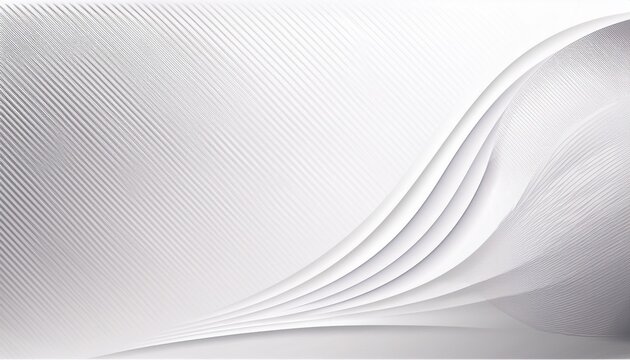 white modern background with abstract curve lines decoration