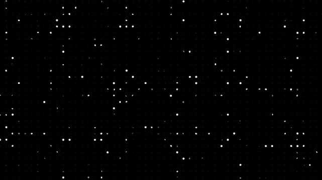 Animated abstract technology dark background random dots and grid 4K.Animated abstract technology random dots and grid 4K on black background. Abstract background digital dot loop black and white.