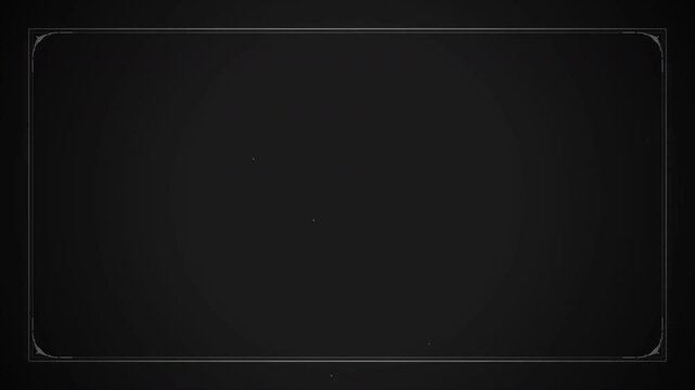 Elegant Vintage Decorative Frame on Dark Background, Classic Title Card, Ornate Border, Minimalist Retro Overlay, Cinematic Line Art Frame 4k video