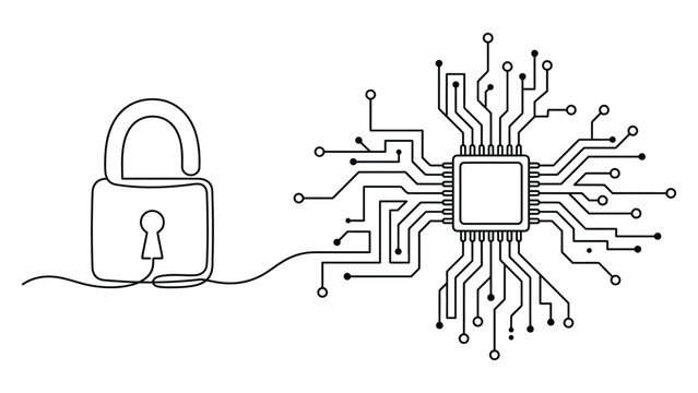 Digital security and data protection concept.