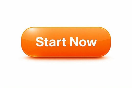 Bright orange start now button with glossy finish